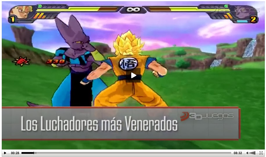 DRAGON BALL Z BUDOKAI TENKAICHI 3 en PPSSPP, BETA