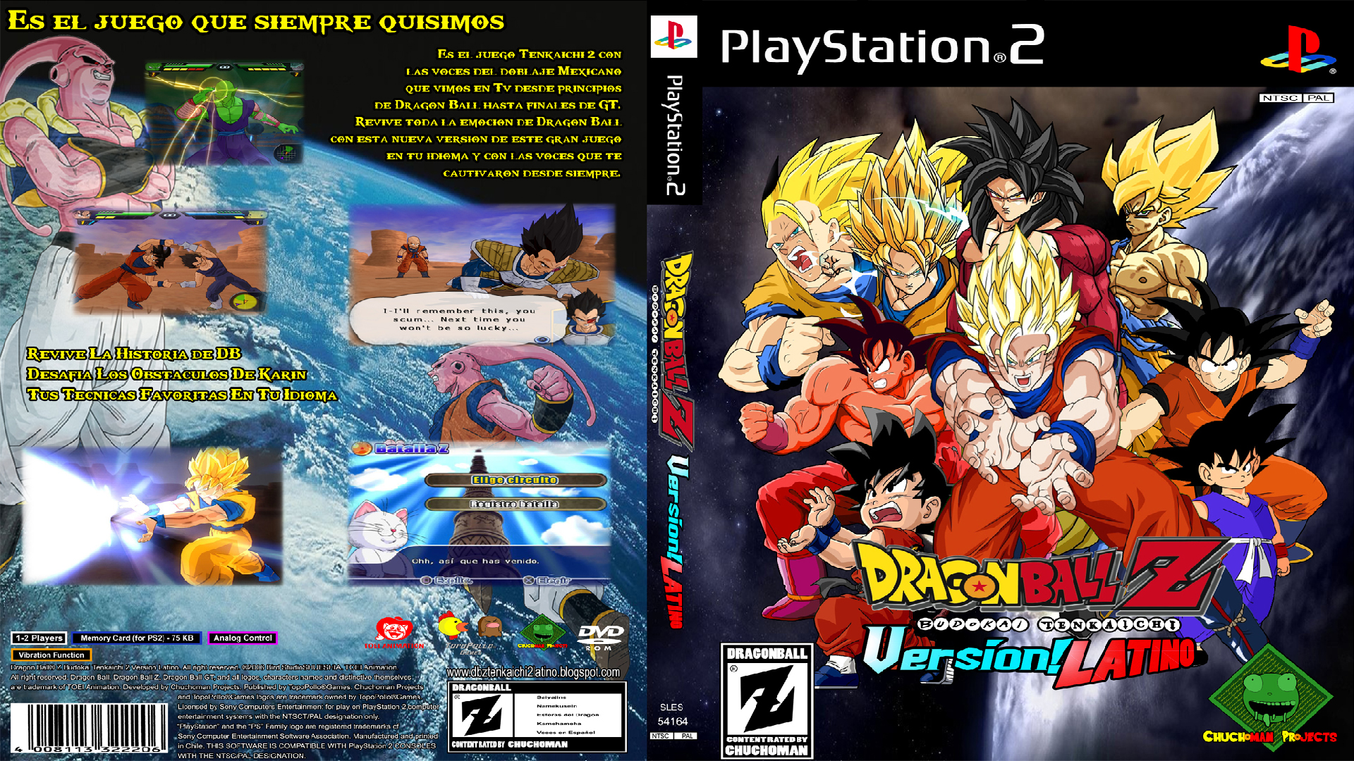 Dragon Ball Z Budokai Tenkaichi 3 MOD Version Latino PS2 ISO For